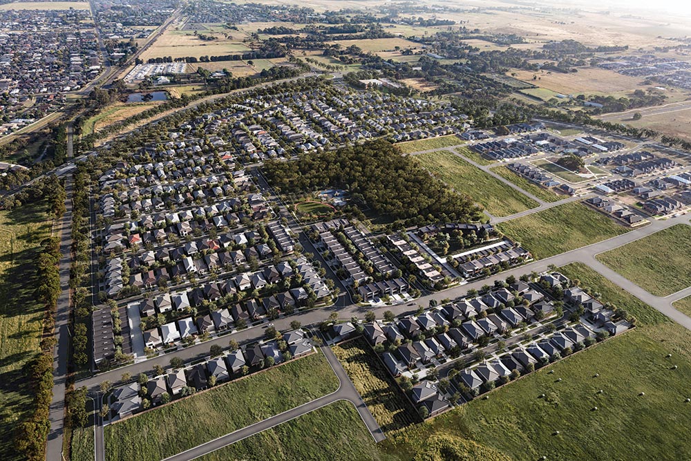 Artist Impression Render Aerial of The Reserve